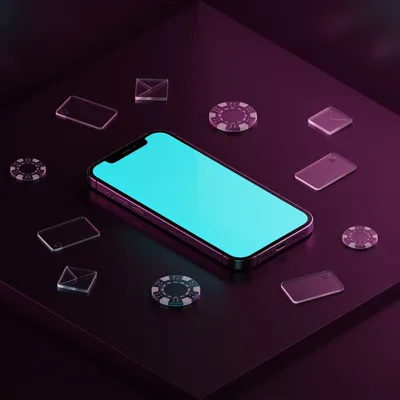 Abstract phone silhouette glowing in the dark