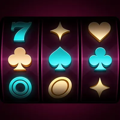 Abstract reels and symbols representing online pokies